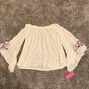 Off the shoulder flowy top